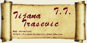 Tijana Trašević vizit kartica
